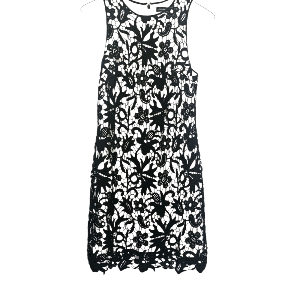 Banana Republic Black and White Floral Mini Dress
